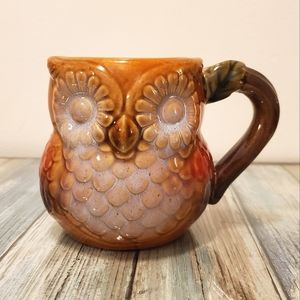 Cute brown owl mug
